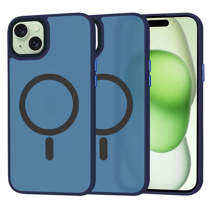 Husa de protectie Techsuit HaloFrost Series compatibila cu Apple iPhone 15 Plus , acoperire spate, albastru inchis