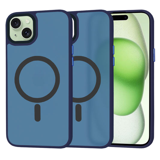 Husa de protectie Techsuit HaloFrost Series compatibila cu Apple iPhone 15 Plus , acoperire spate, albastru inchis