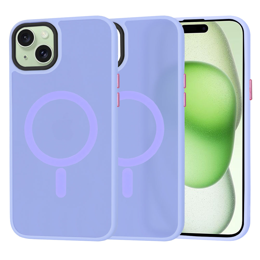 Husa de protectie Techsuit HaloFrost Series compatibila cu Apple iPhone 15 Plus , acoperire spate, mov deschis