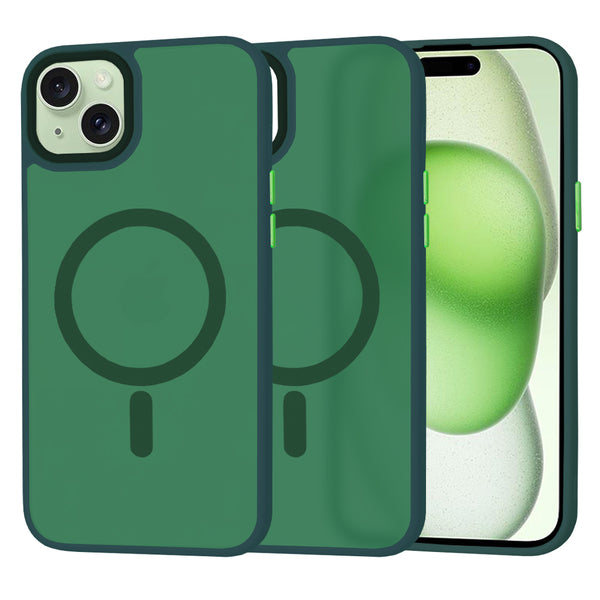 Husa de protectie Techsuit HaloFrost Series compatibila cu Apple iPhone 15 Plus , acoperire spate, verde inchis