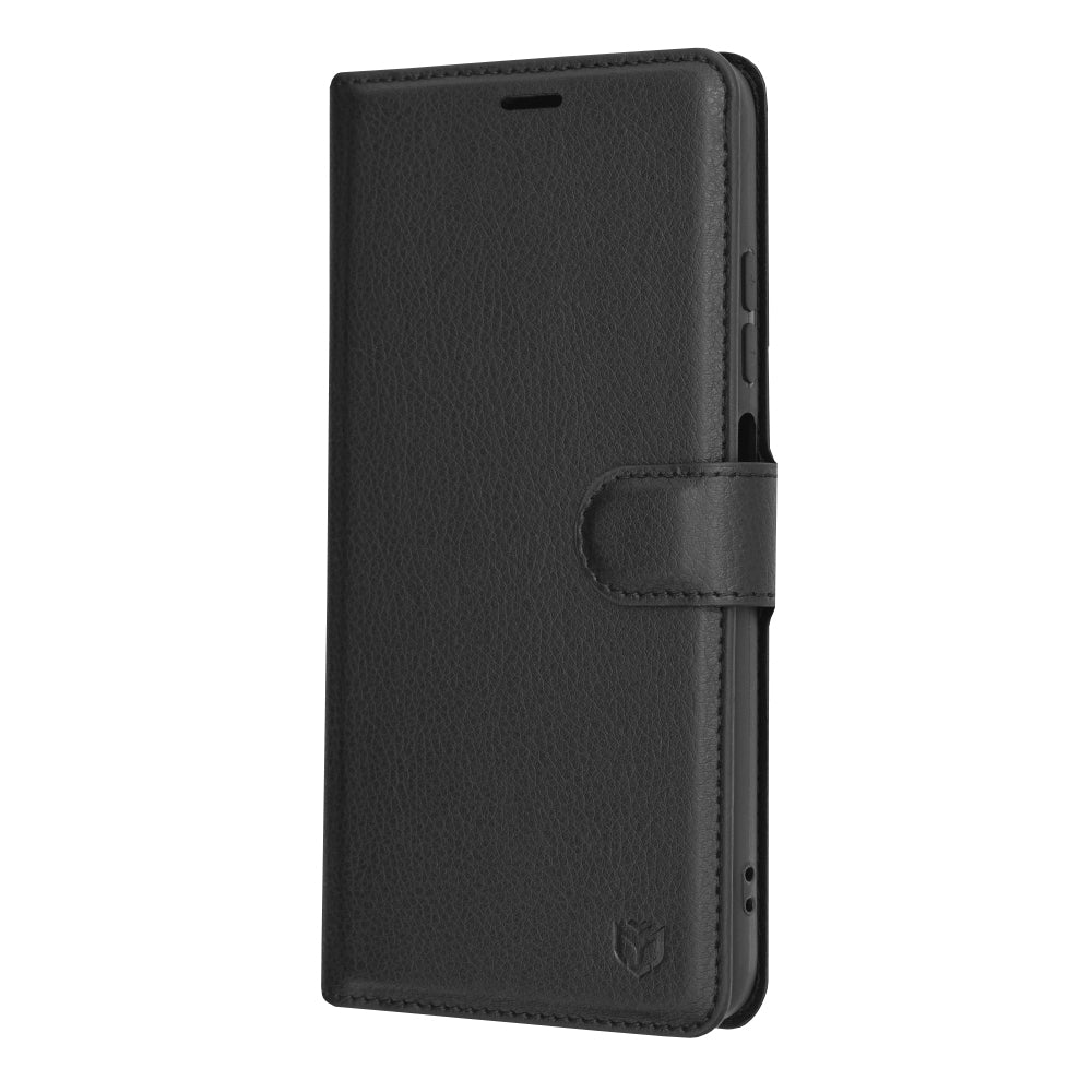 Husa de protectie Techsuit Leather Folio compatibila cu Xiaomi Redmi Note 11S, acoperire spate, negru