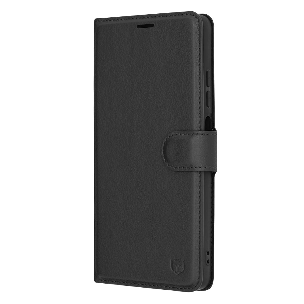Husa de protectie Techsuit Leather Folio compatibila cu Xiaomi Redmi Note 12 Pro 5G, acoperire spate, negru