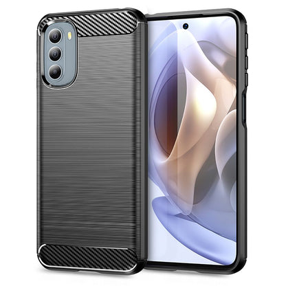 Husa de protectie Techsuit Carbon Siliconecompatibila cu Motorola Moto G31 4G , acoperire spate, negru