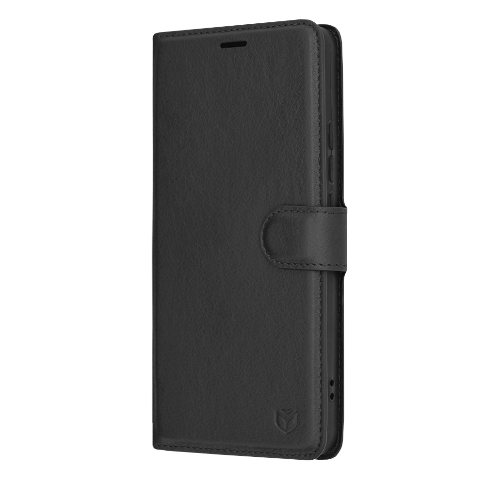 Husa de protectie Techsuit Leather Folio compatibila cu Xiaomi Redmi Note 13 4G, acoperire spate, negru