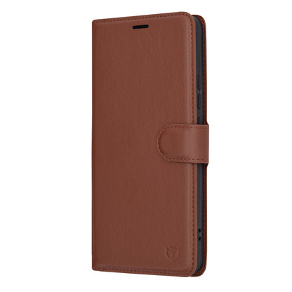 Husa de protectie Techsuit Leather Folio compatibila cu Xiaomi Redmi Note 13 4G, acoperire spate, maro
