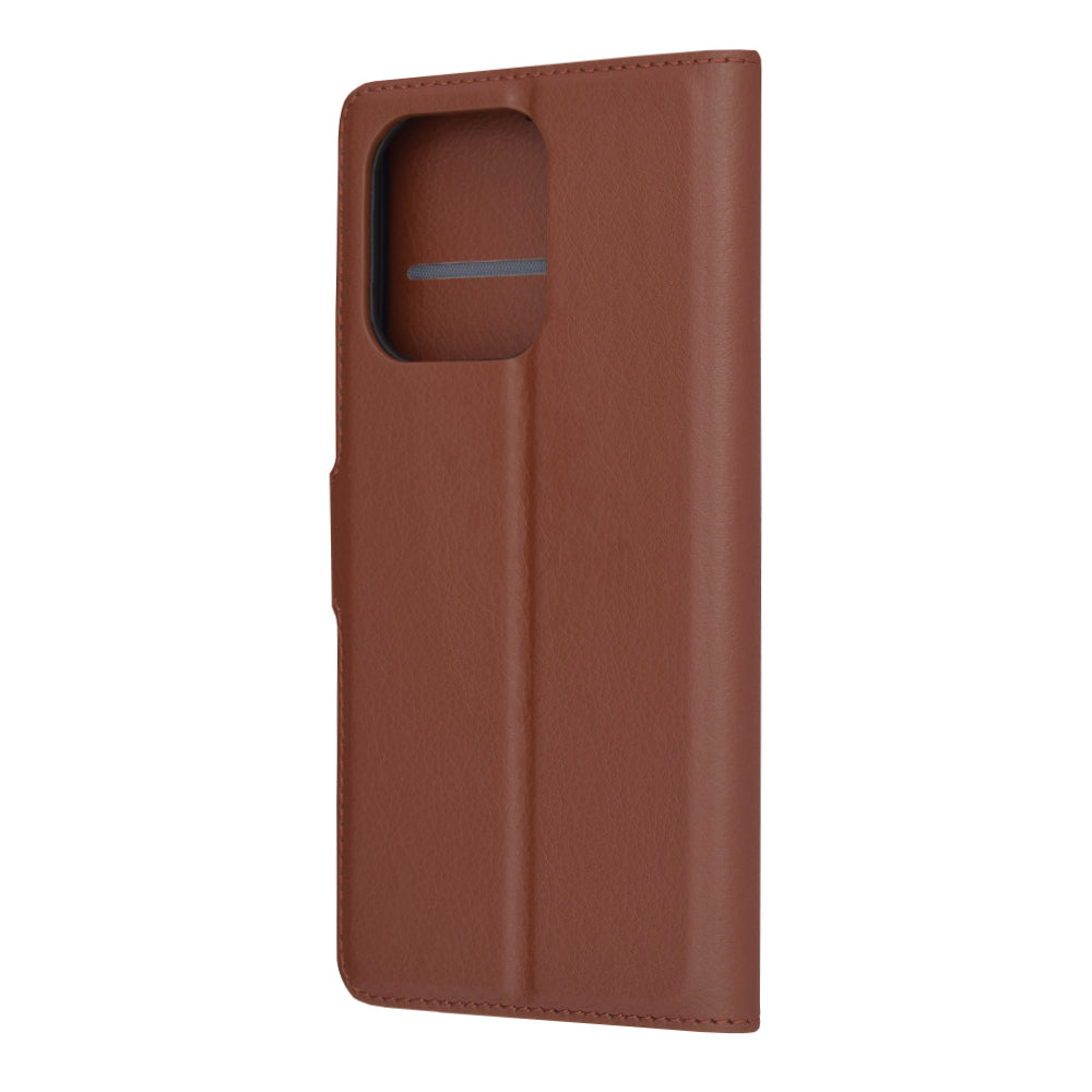 Husa de protectie Techsuit Leather Folio compatibila cu Xiaomi Redmi Note 13 4G, acoperire spate, maro