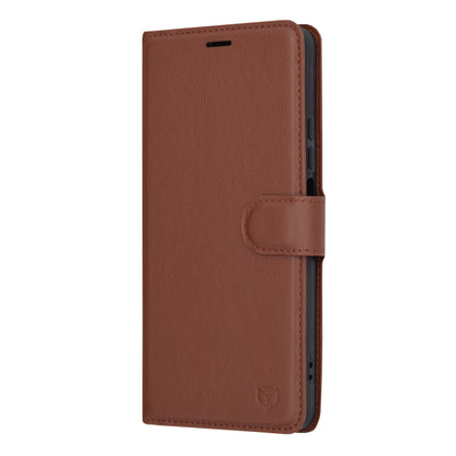 Husa de protectie Techsuit Leather Folio compatibila cu Xiaomi Redmi Note 13 5G, acoperire spate, maro