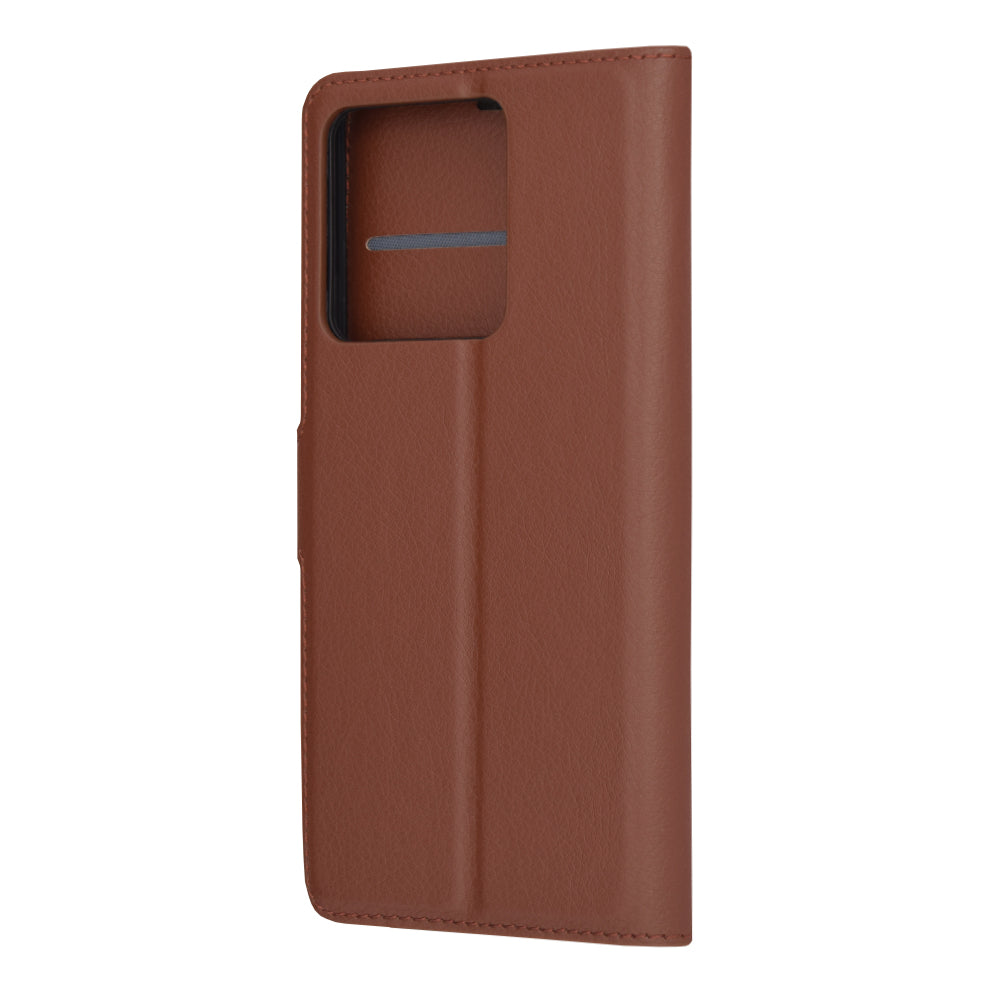 Husa de protectie Techsuit Leather Folio compatibila cu Xiaomi Redmi Note 13 5G, acoperire spate, maro