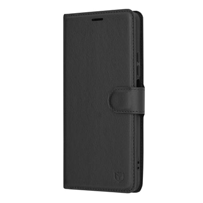 Husa de protectie Techsuit Leather Folio compatibila cu Xiaomi Redmi Note 13 5G, acoperire spate, negru