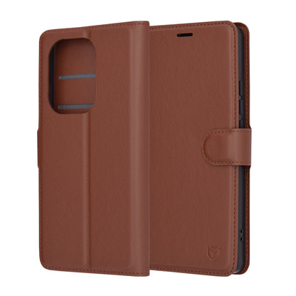 Husa de protectie Techsuit Leather Folio compatibila cu Xiaomi Redmi Note 13 Pro 4G, acoperire spate, maro
