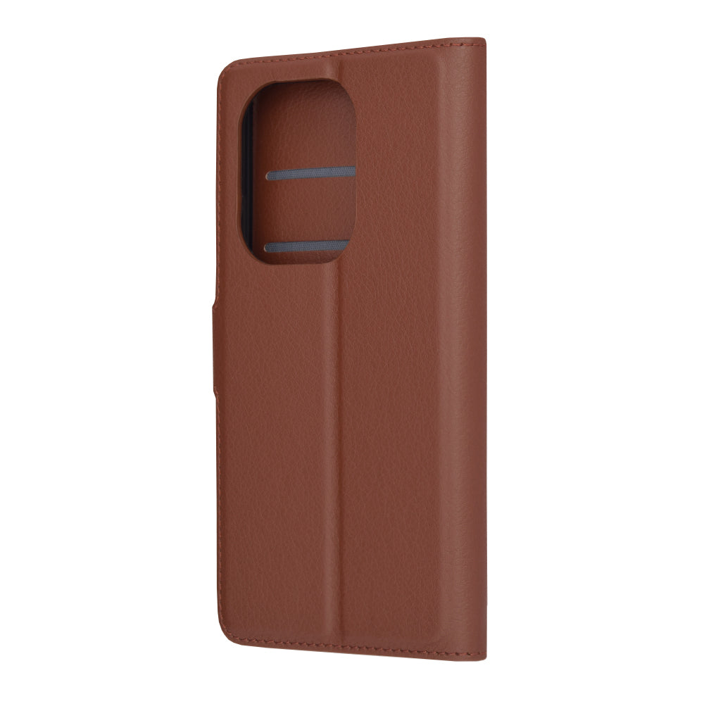 Husa de protectie Techsuit Leather Folio compatibila cu Xiaomi Redmi Note 13 Pro 4G, acoperire spate, maro