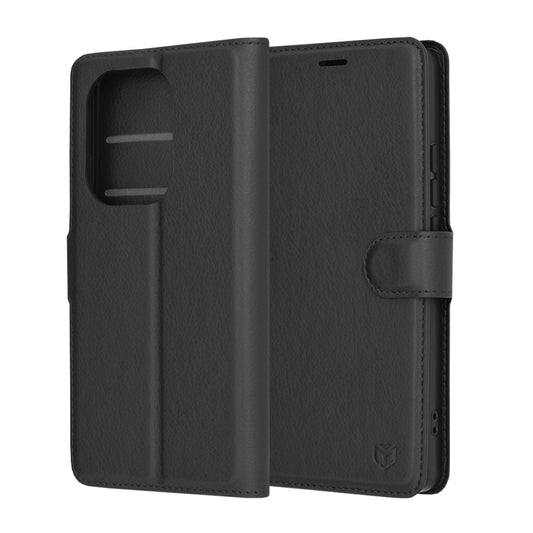 Husa de protectie Techsuit Leather Folio compatibila cu Xiaomi Redmi Note 13 Pro 4G, acoperire spate, negru