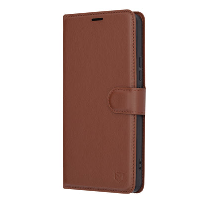 Husa de protectie Techsuit Leather Folio compatibila cu Xiaomi Redmi Note 13 Pro 5G, acoperire spate, maro