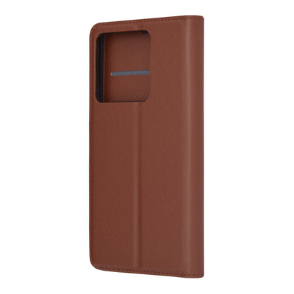 Husa de protectie Techsuit Leather Folio compatibila cu Xiaomi Redmi Note 13 Pro 5G, acoperire spate, maro