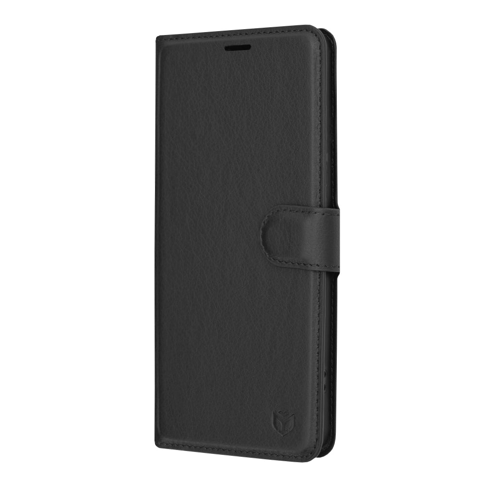 Husa de protectie Techsuit Leather Folio compatibila cu Xiaomi Redmi Note 13 Pro Plus 5G, acoperire spate, negru