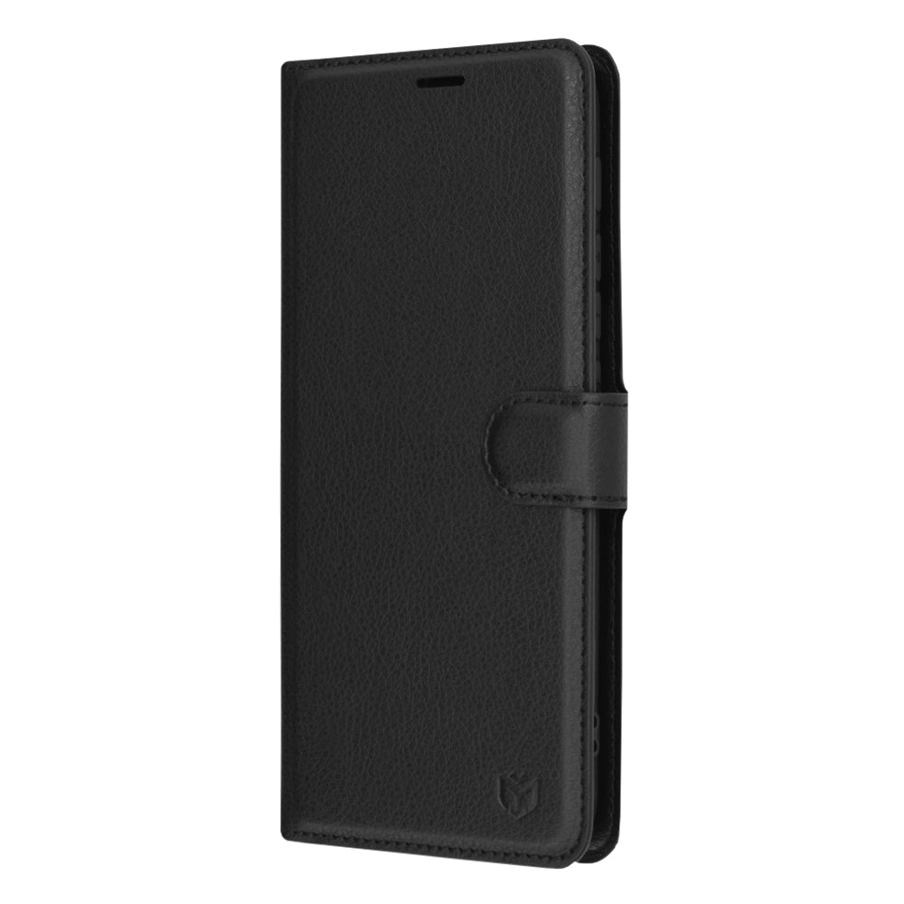 Husa de protectie Techsuit Leather Folio compatibila cu Motorola Moto G20, acoperire spate, negru