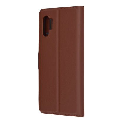 Husa de protectie Techsuit Leather Folio compatibila cu Samsung Galaxy Note 10 Plus 5G, acoperire spate, maro