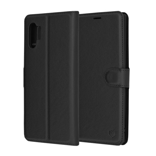 Husa de protectie Techsuit Leather Folio compatibila cu Samsung Galaxy Note 10 Plus 5G, acoperire spate, negru