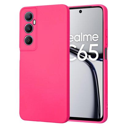 Husa de protectie Techsuit SoftFlex compatibila cu Realme C65, acoperire spate, roz neon