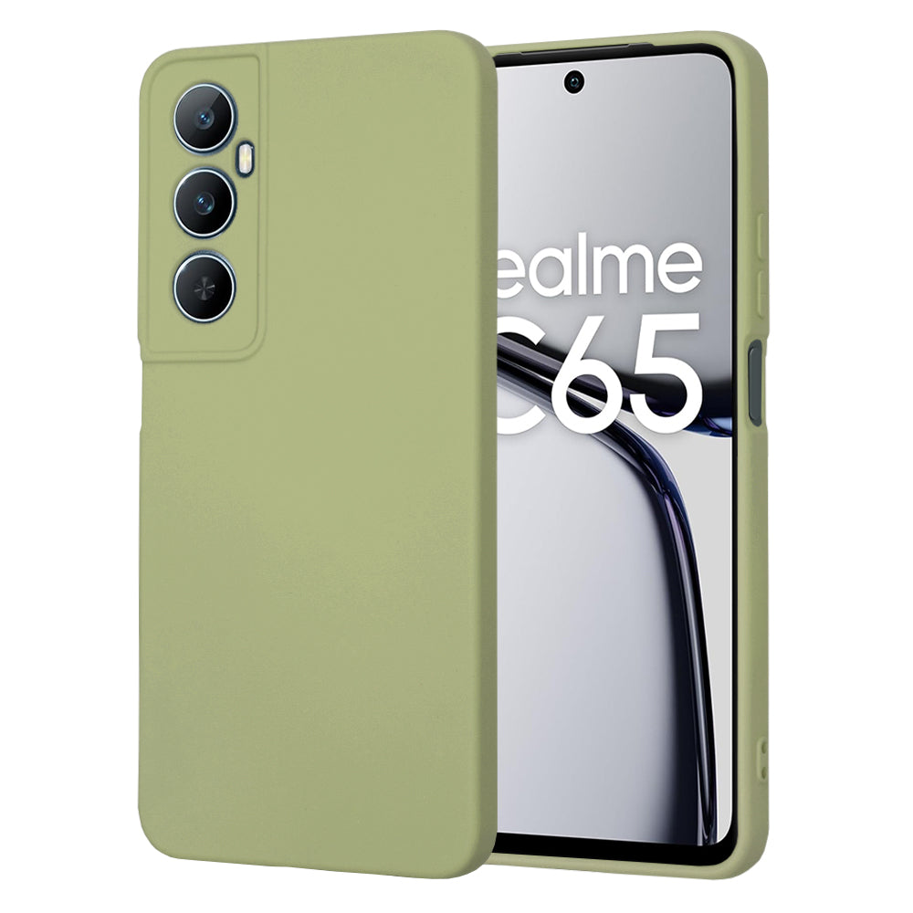 Husa de protectie Techsuit SoftFlex compatibila cu Realme C65, acoperire spate, verde kaki