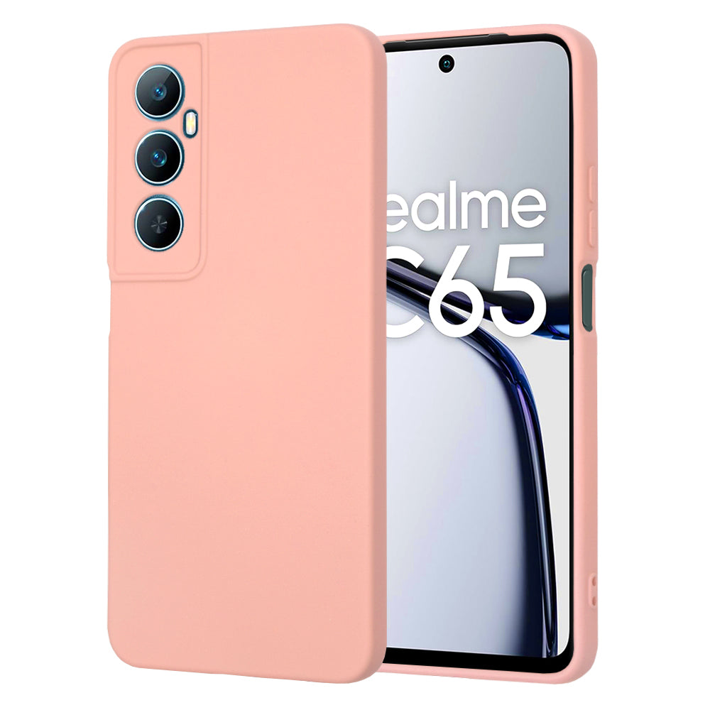 Husa de protectie Techsuit SoftFlex compatibila cu Realme C65, acoperire spate, roz deschis