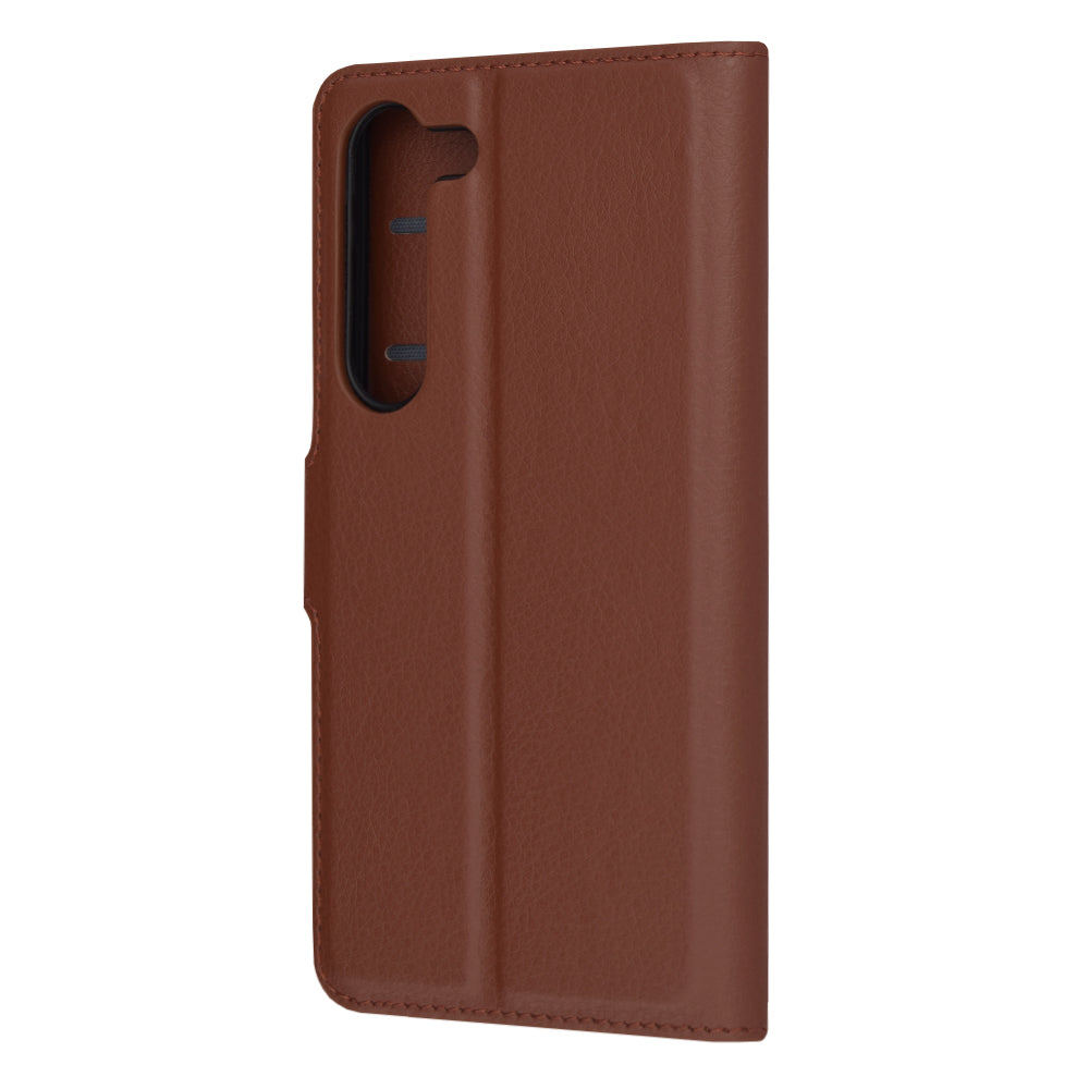 Husa de protectie Techsuit Leather Folio compatibila cu Samsung Galaxy S23, acoperire spate, maro