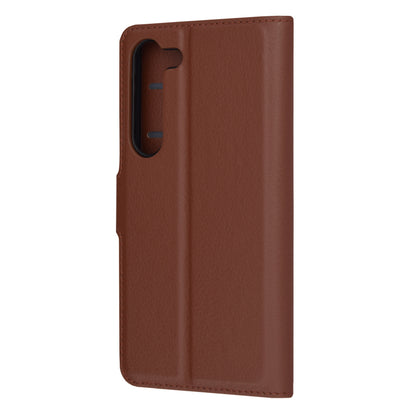 Husa de protectie Techsuit Leather Folio compatibila cu Samsung Galaxy S23, acoperire spate, maro