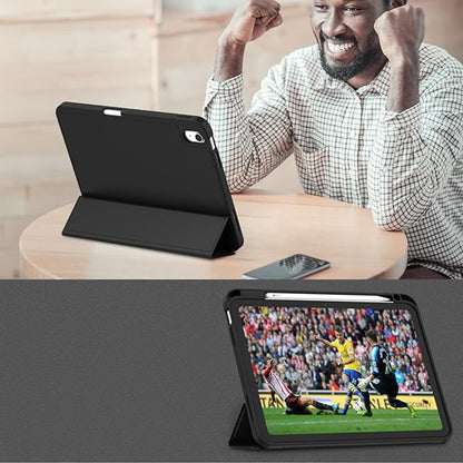 Husa de protectie pentru tableta Techsuit Flex Trifold compatibila cu Apple iPad 10 (2022) 10.9, bleu, TPU