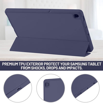 Husa de protectie pentru tableta Techsuit Flex Trifold compatibila cu Samsung Galaxy Tab S6 Lite (2022), bleumarin, TPU