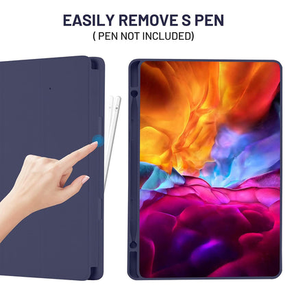 Husa de protectie pentru tableta Techsuit Flex Trifold compatibila cu Samsung Galaxy Tab S6 Lite (2022), bleumarin, TPU