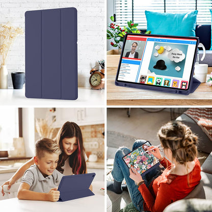 Husa de protectie pentru tableta Techsuit Flex Trifold compatibila cu Samsung Galaxy Tab S6 Lite (2022), bleumarin, TPU