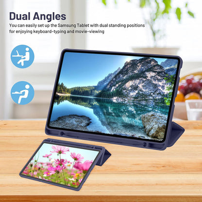 Husa de protectie pentru tableta Techsuit Flex Trifold compatibila cu Samsung Galaxy Tab S6 Lite (2022), bleumarin, TPU