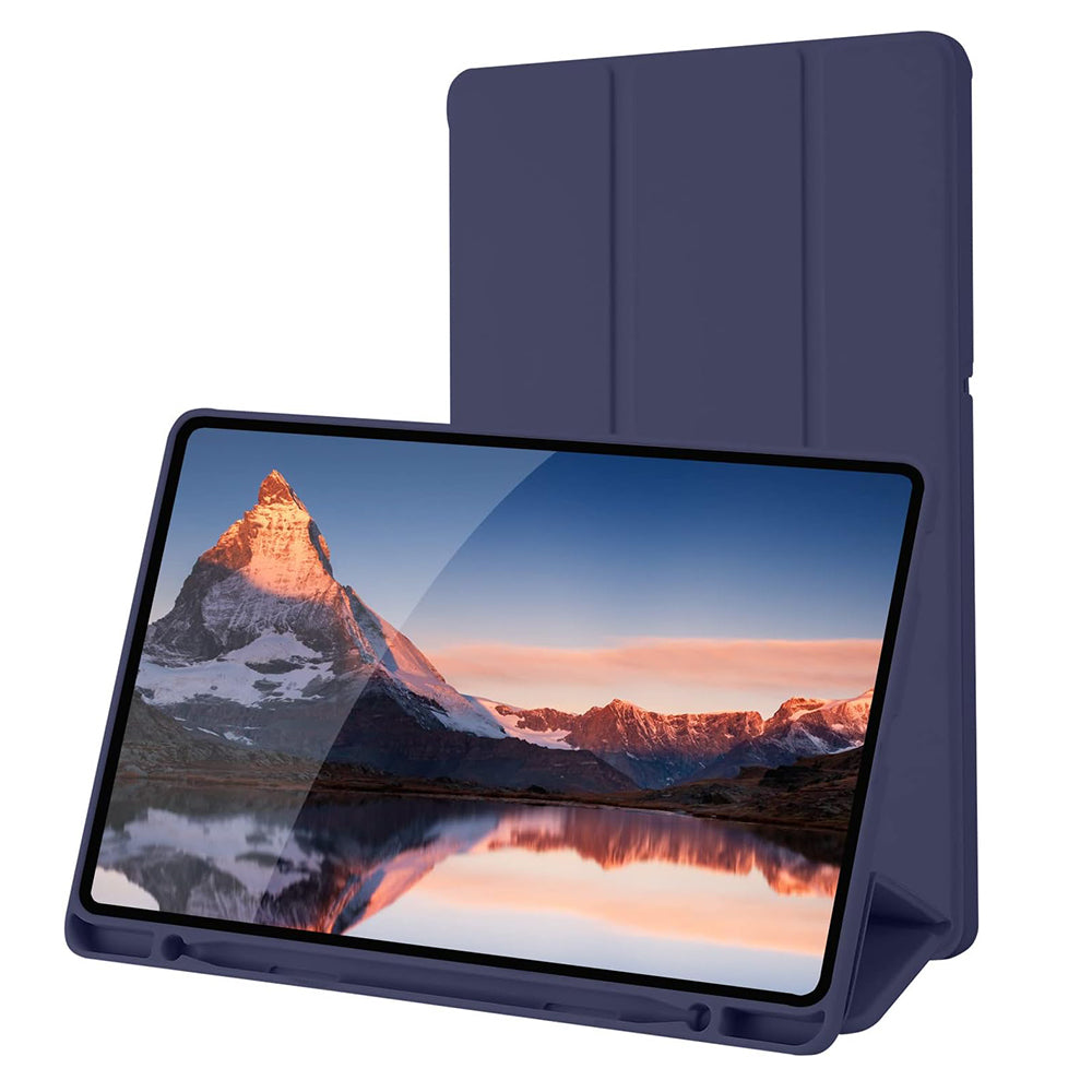 Husa de protectie pentru tableta Techsuit Flex Trifold compatibila cu Samsung Galaxy Tab S6 Lite (2022), bleumarin, TPU
