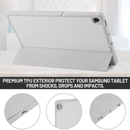 Husa de protectie pentru tableta Techsuit Flex Trifold compatibila cu Samsung Galaxy Tab S6 Lite (2024), gri, TPU