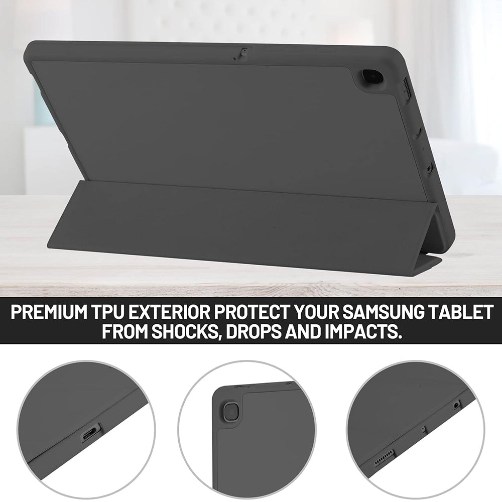 Husa de protectie pentru tableta Techsuit Flex Trifold compatibila cu Samsung Galaxy Tab S6 Lite (2024), negru, TPU