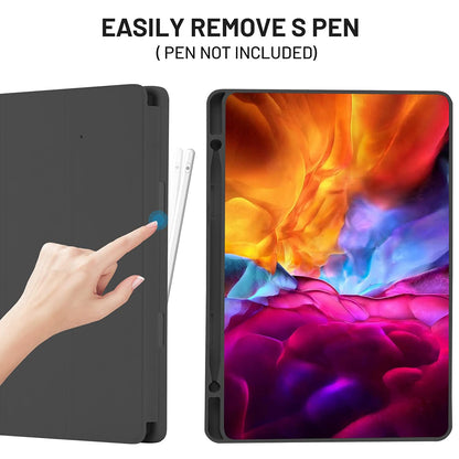 Husa de protectie pentru tableta Techsuit Flex Trifold compatibila cu Samsung Galaxy Tab S6 Lite (2020), negru, TPU