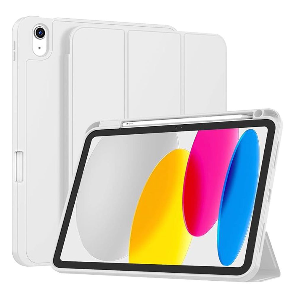 Husa de protectie pentru tableta Techsuit Flex Trifold compatibila cu Apple iPad 10 (2022) 10.9, gri, TPU