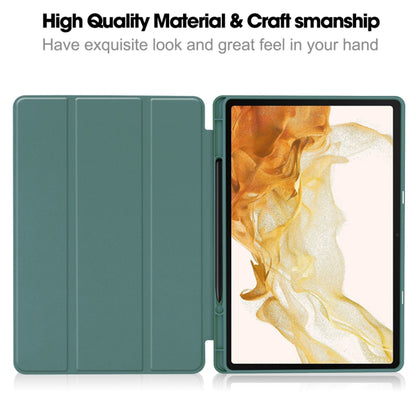 Husa de protectie pentru tableta Techsuit Flex Trifold compatibila cu Samsung Galaxy Tab S8 Plus, verde inchis, TPU