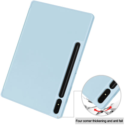 Husa de protectie pentru tableta Techsuit Flex Trifold compatibila cu Samsung Galaxy Tab S8 Plus, bleu, TPU
