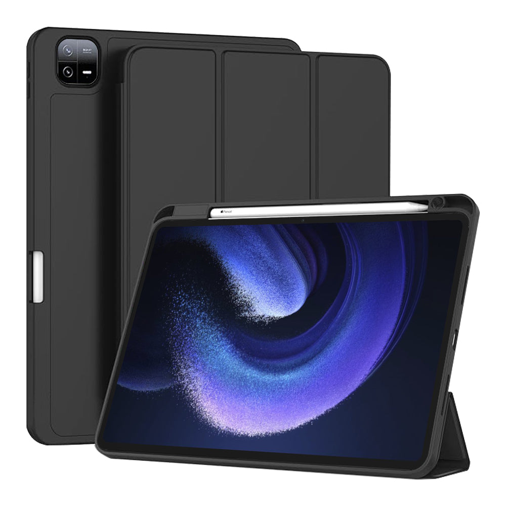 Husa de protectie pentru tableta Techsuit Flex Trifold compatibila cu Xiaomi Pad 6, negru, TPU