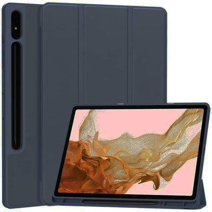 Husa de protectie pentru tableta Techsuit Flex Trifold compatibila cu Samsung Galaxy Tab S8, bleumarin, TPU