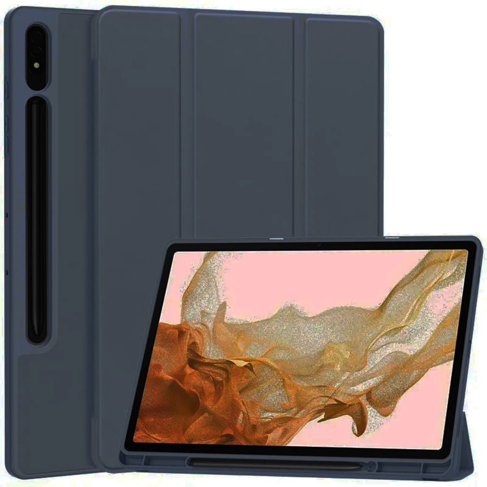 Husa de protectie pentru tableta Techsuit Flex Trifold compatibila cu Samsung Galaxy Tab S7, bleumarin, TPU