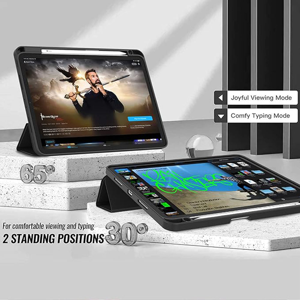 Husa de protectie pentru tableta Techsuit Flex Trifold compatibila cu Xiaomi Pad 6, bleumarin, TPU