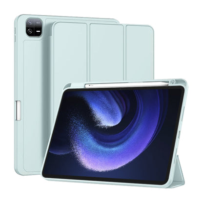 Husa de protectie pentru tableta Techsuit Flex Trifold compatibila cu Xiaomi Pad 6 Pro, bleu, TPU