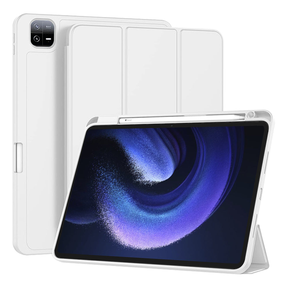 Husa de protectie pentru tableta Techsuit Flex Trifold compatibila cu Xiaomi Pad 6, gri, TPU