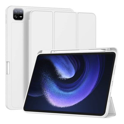 Husa de protectie pentru tableta Techsuit Flex Trifold compatibila cu Xiaomi Pad 6, gri, TPU