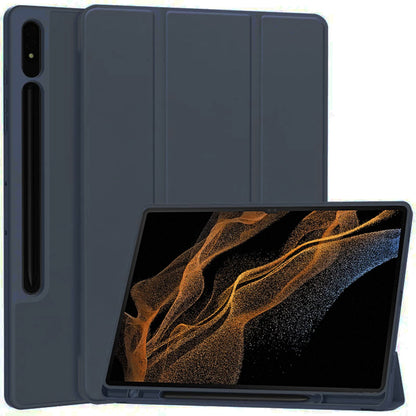 Husa de protectie pentru tableta Techsuit Flex Trifold compatibila cu Samsung Galaxy Tab S8 Ultra, bleumarin, TPU