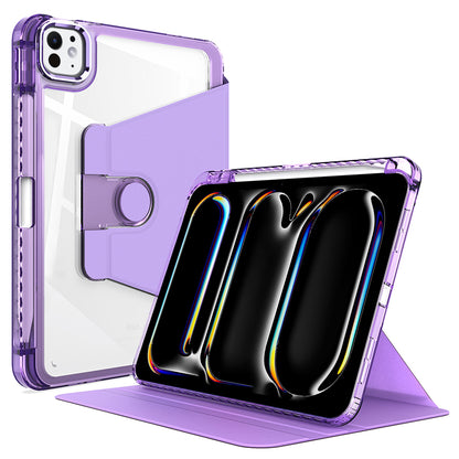 Husa de protectie pentru tableta Techsuit Crystal Vision compatibila cu iPhone iPad Pro 11 (2024), Policarbonat TPU, mov