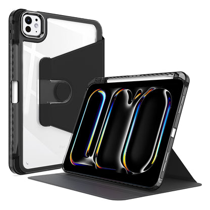 Husa de protectie pentru tableta Techsuit Crystal Vision compatibila cu iPhone iPad Pro 13 (2024), Policarbonat TPU, negru