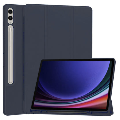 Husa de protectie pentru tableta Techsuit Flex Trifold compatibila cu Samsung Galaxy Tab S9 Plus, bleumarin, TPU
